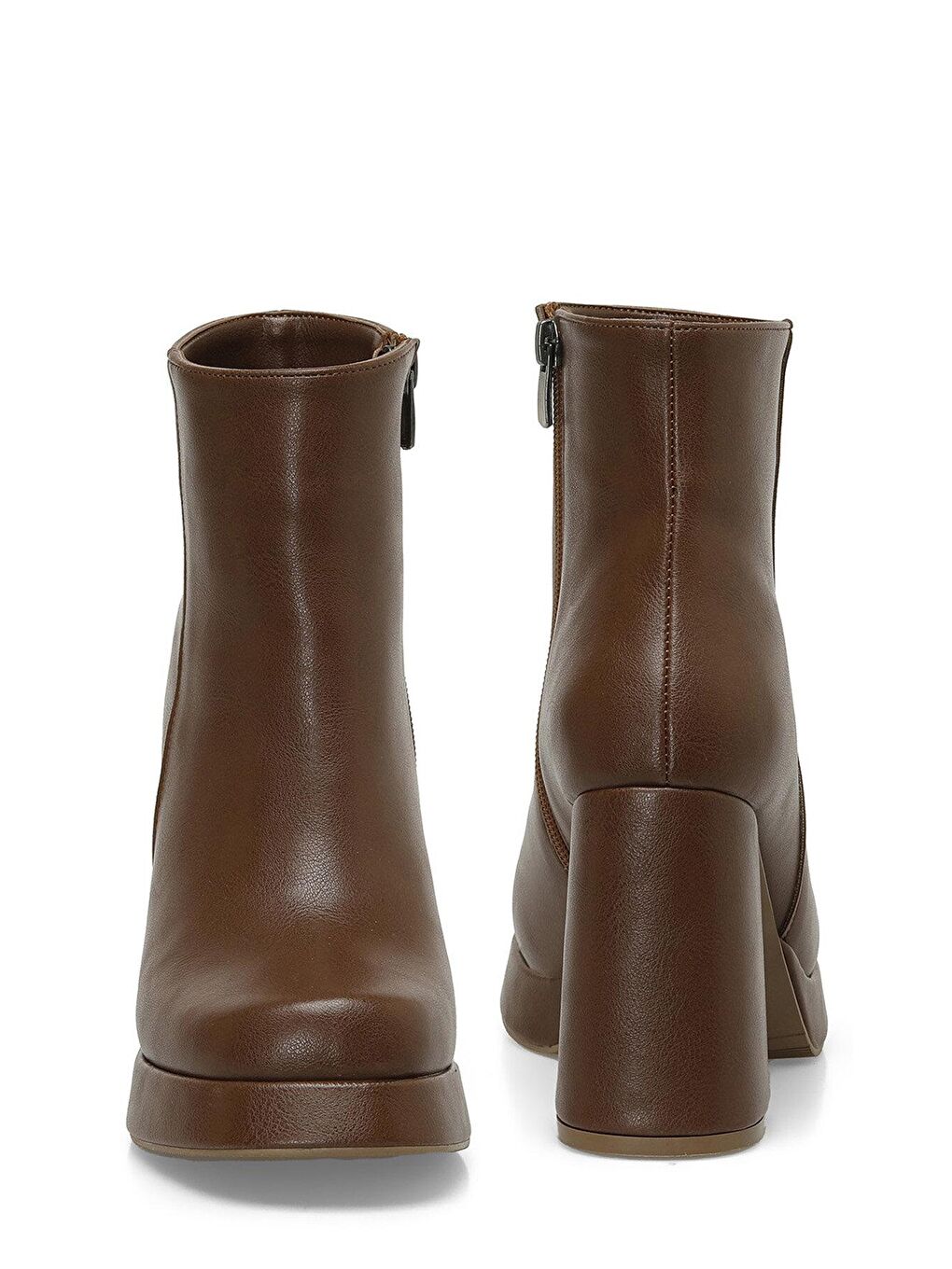 Kahverengi TASHA 3PR Taba Kadın Topuklu Bot-4