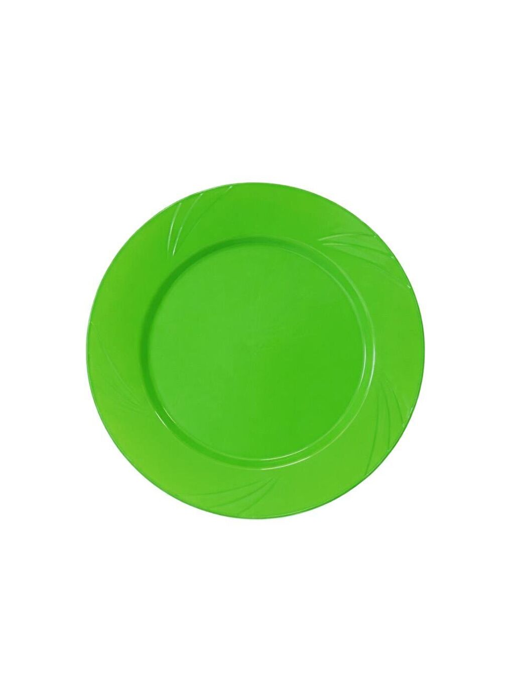 Lüks Plastik Mika Tabak Parti Tabağı Yeşil 6'lı 23 Cm-1