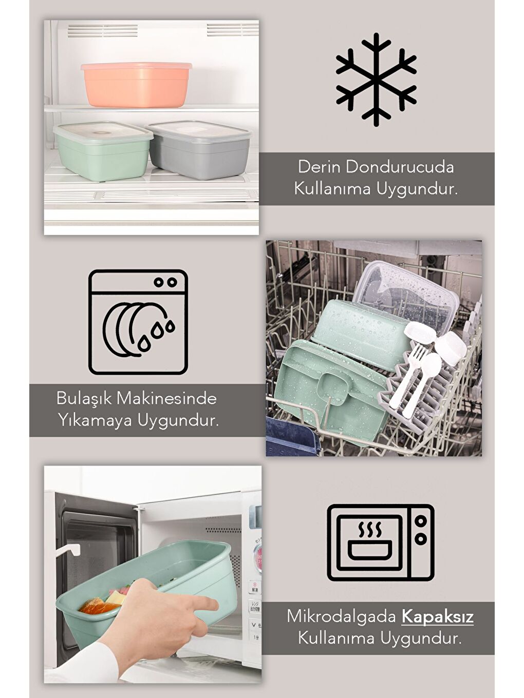 2 Katlı Bölmeli Beslenme Kabı Yemek Taşıma Saklama Kabı Diyet Lunch Box Sosluk Kaşık Çatal Yeşil-4