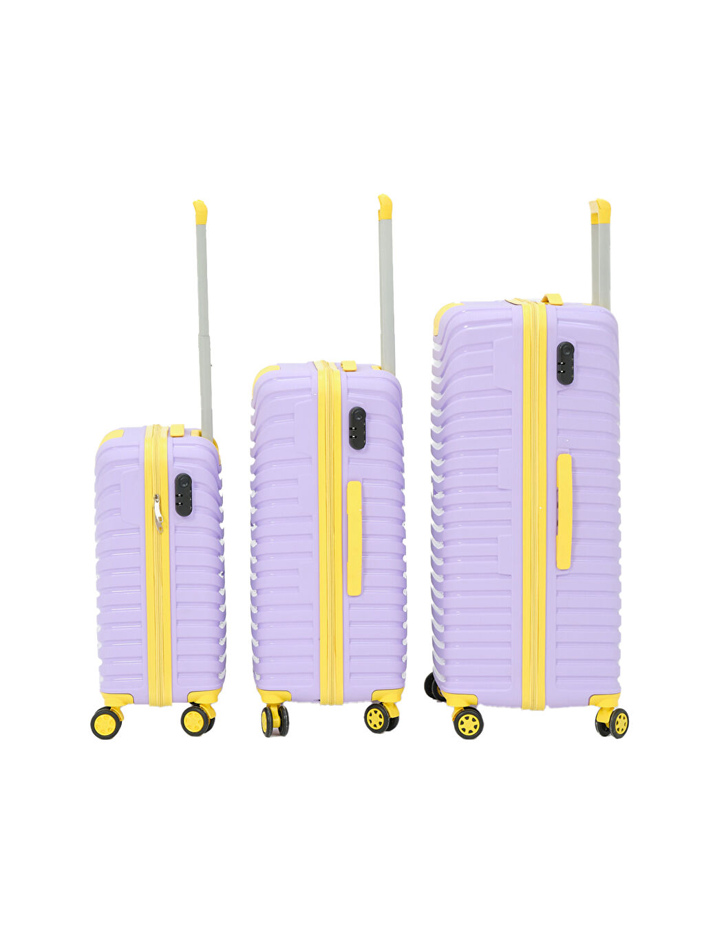 3’lü Set Lila-Sarı PP Valiz-2