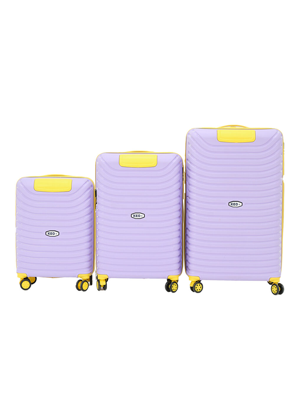 3’lü Set Lila-Sarı PP Valiz-3