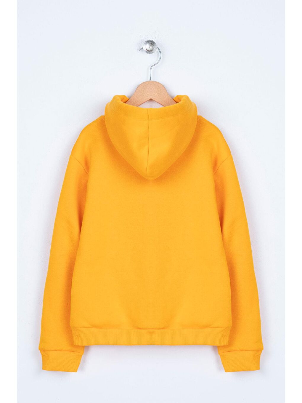 Sarı Kapüşonlu Uzun Kol Cepli Hardal Renk Erkek Çocuk Sweatshirt-1