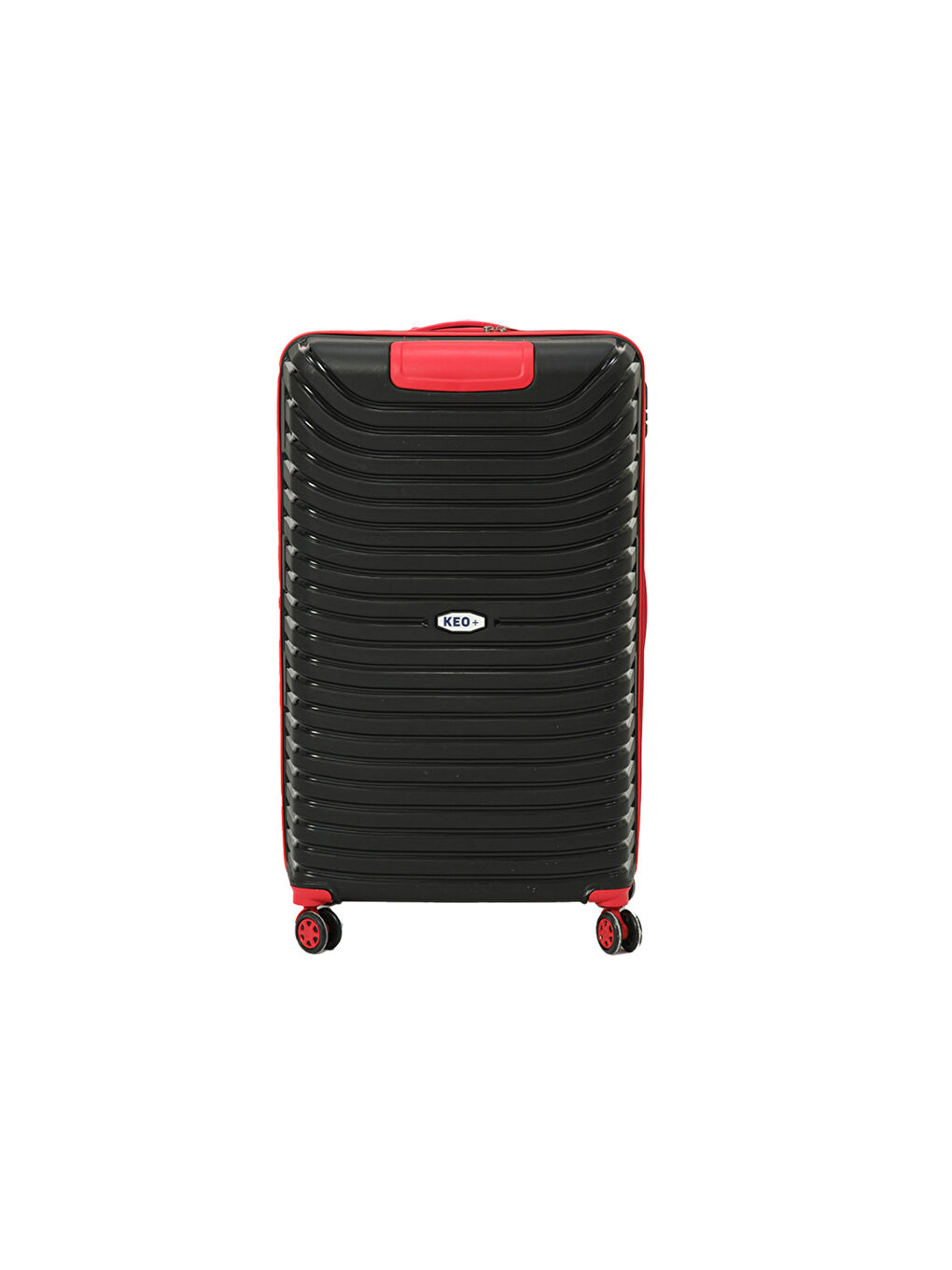 3’lü Set Siyah-Kırmızı PP Valiz-2