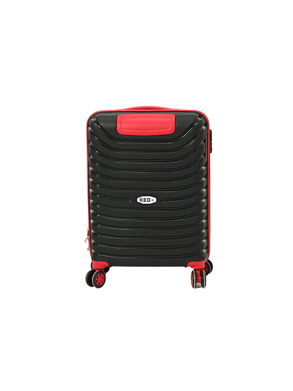 3’lü Set Siyah-Kırmızı PP Valiz-5