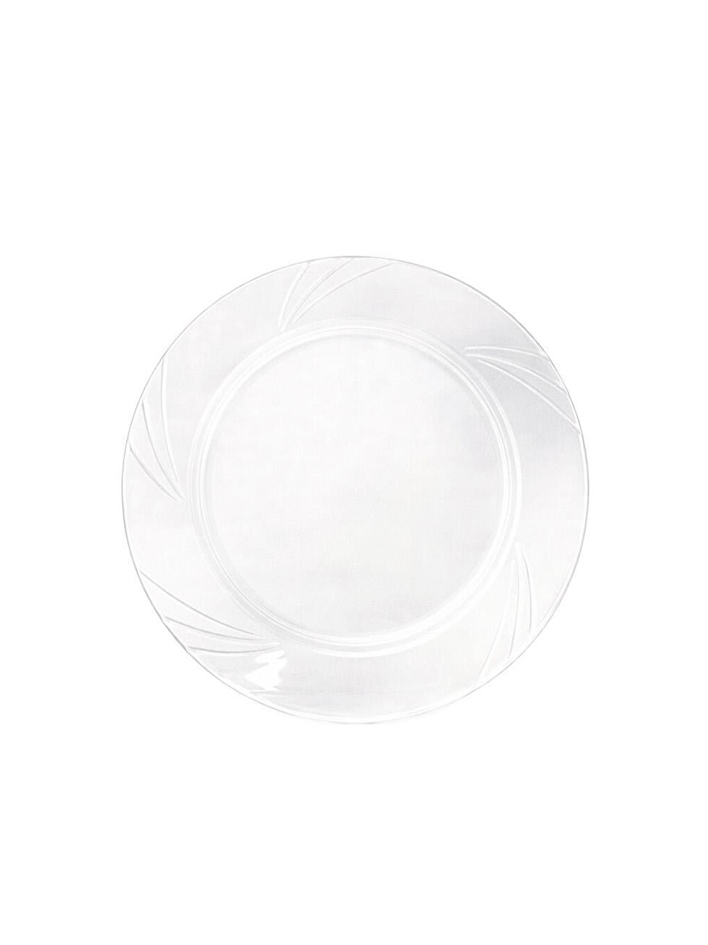 Renksiz Lüks Plastik Mika Tabak 6'lı 23 Cm Şeffaf-1
