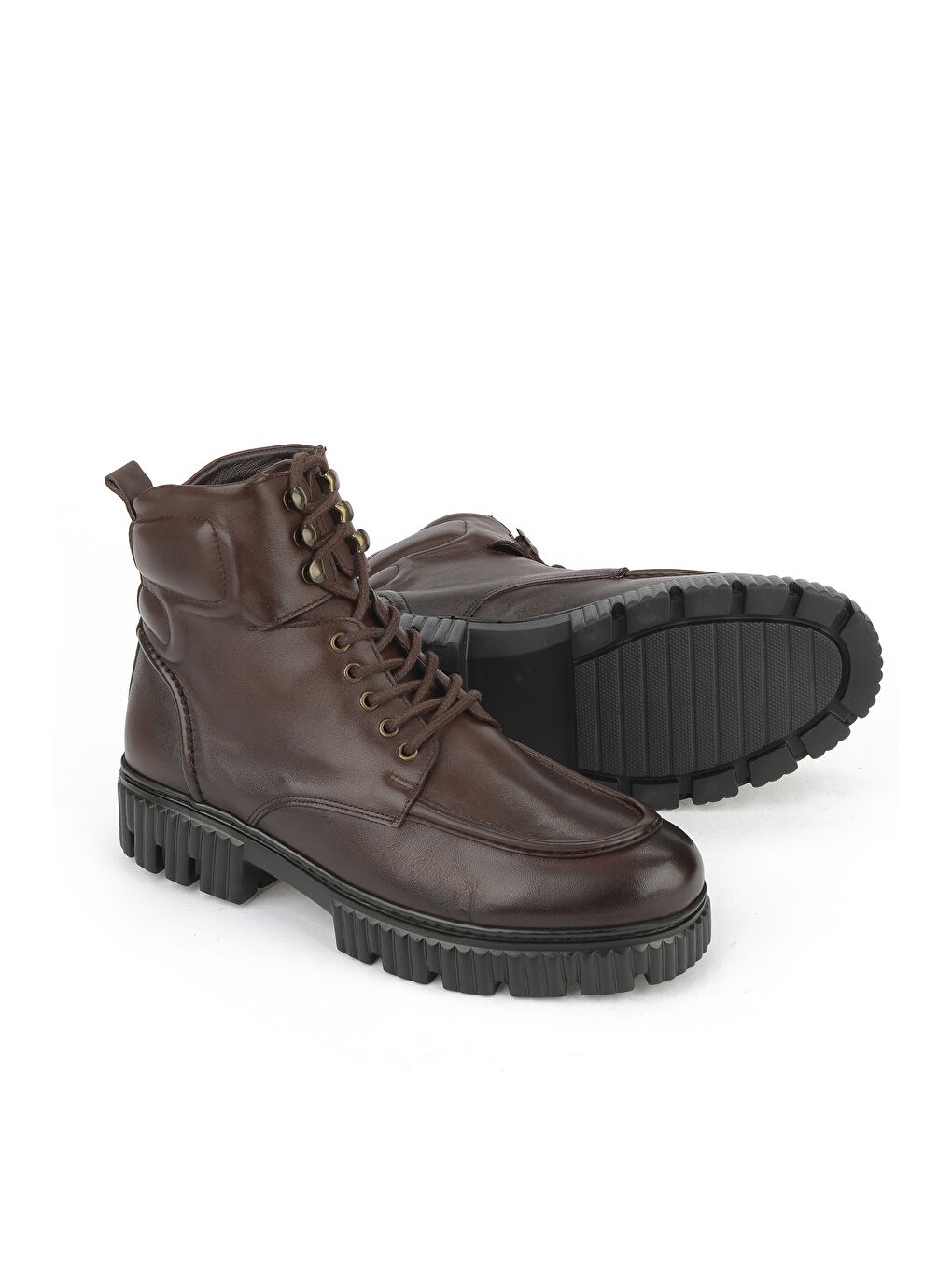 Kahverengi Erkek Hakiki Deri Bot 1531043Z54063 Kahve-3