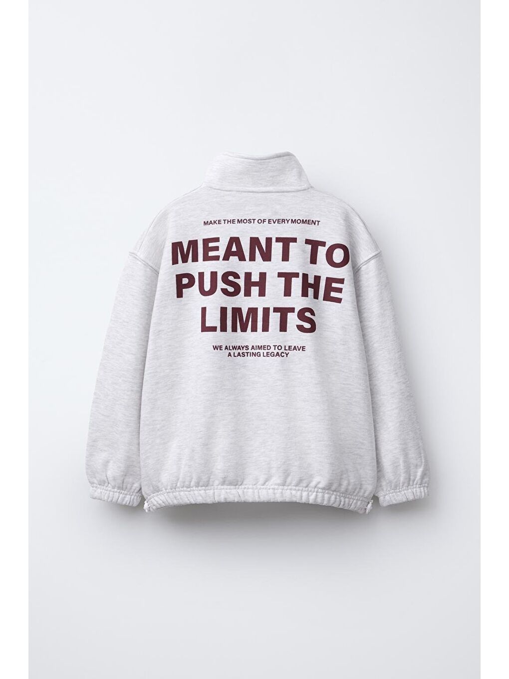 Erkek Çocuk Pamuklu Gri Yarım Fermuarlı Future Goals Eşofman Takımı-3