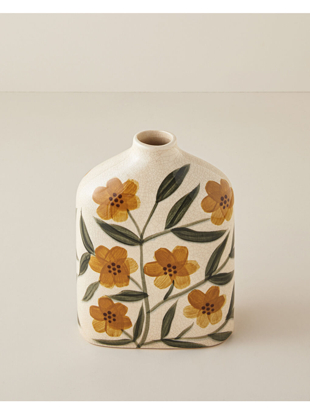 Yeşil Laurel Seramik Vazo 24 cm Multicolor-1