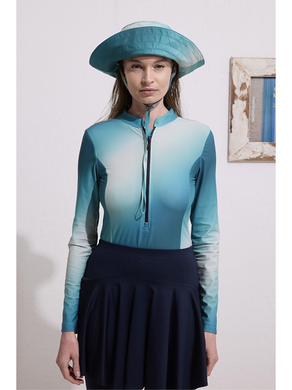 Mavi Bağlanabilir Bucket Şapka Ola-2