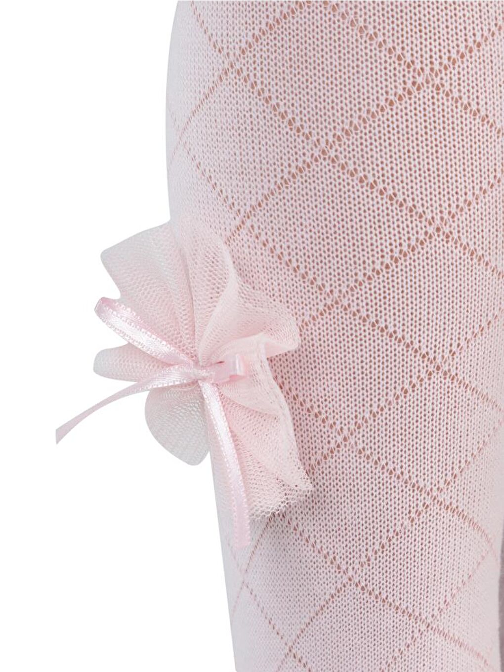 Girls Petek Tüllü Aksesuar 3-7 Yaş Kız Külotlu Çorap - Pembe 3-4 Yaş-1