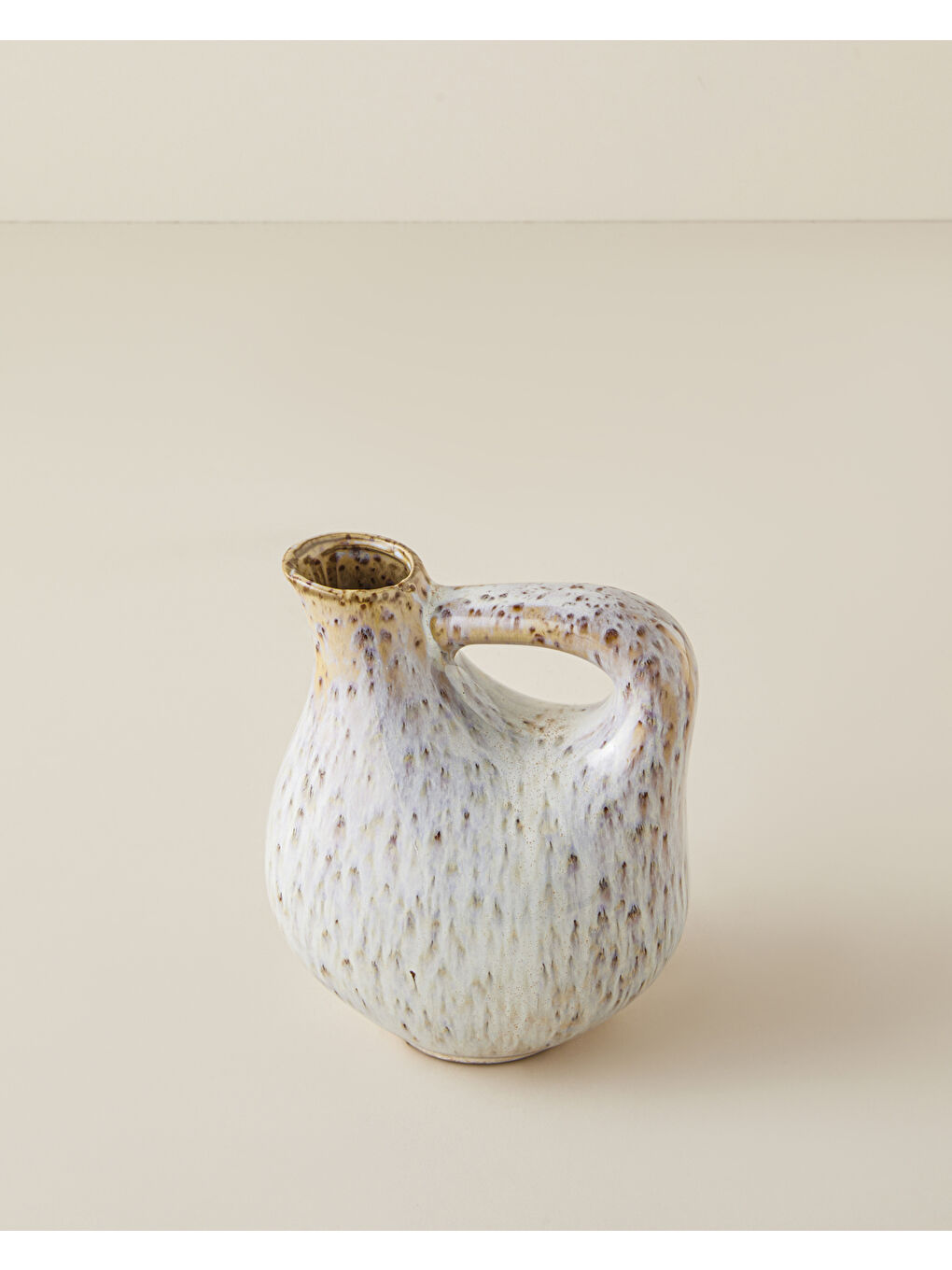 Marsia Seramik Vazo 16 cm Bej-1