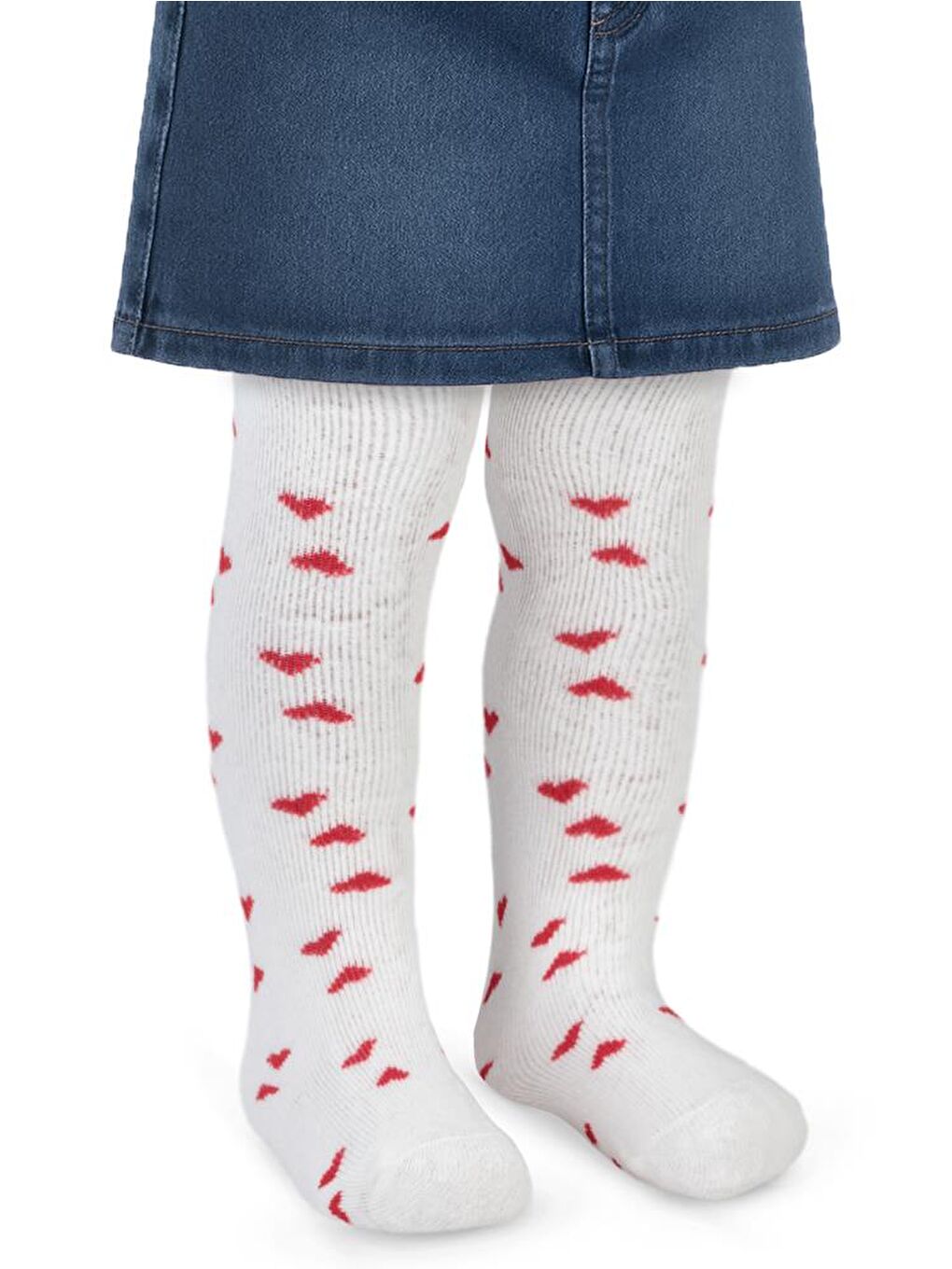 Baby Kalp Havlu 6- Bebek Kız Külotlu Çorap - Ekru 6 Ay