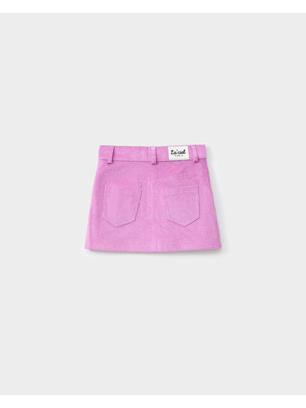 Pembe Kız Çocuk Pamuklu Fuşya Ceketli Etek Takım - Düğme Detaylı Crop Ceket-4