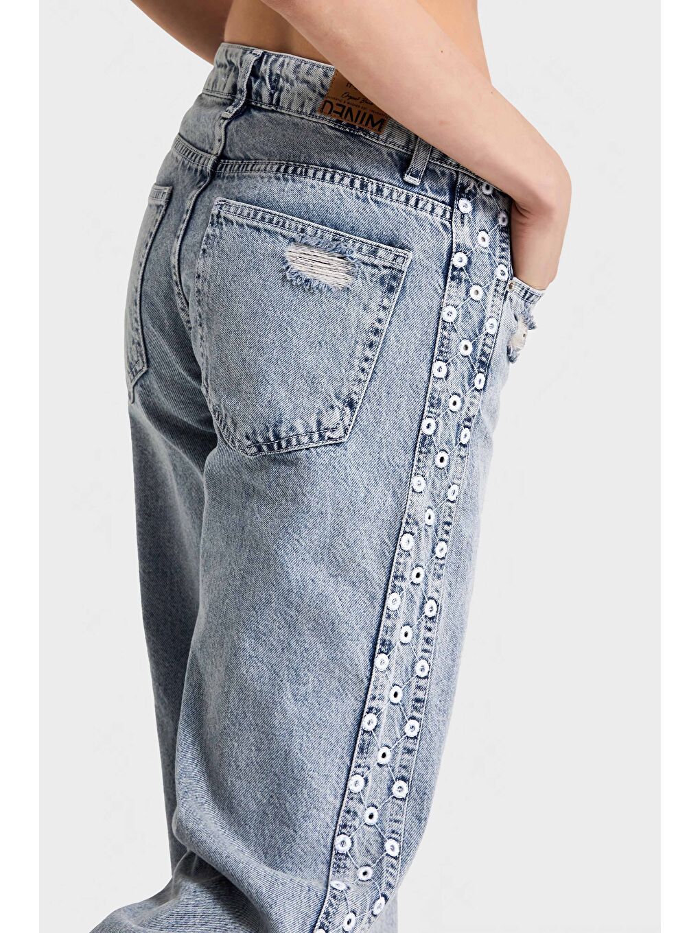 Mavi Kadın 11S565 Yandan Nakışlı Flare Fit  100 Pamuk  Tasarım Denim-1