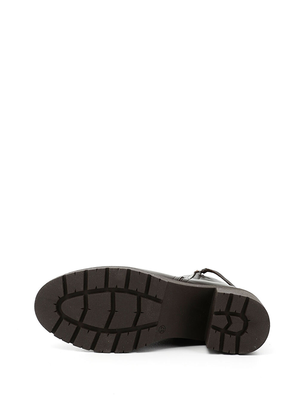 Kahverengi Kadın ORTA KAHVERENGİ Fermuarlı Kalın Topuklu Hakiki Deri Bot-3