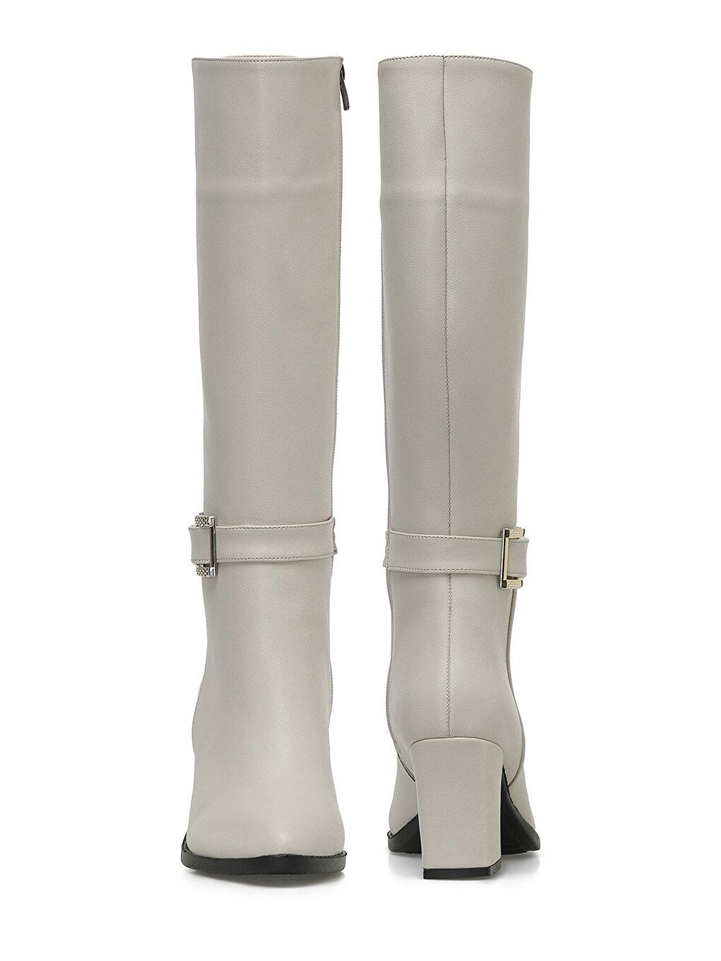 SAHRA 3PR Bej Kadın Topuklu Çizme-3