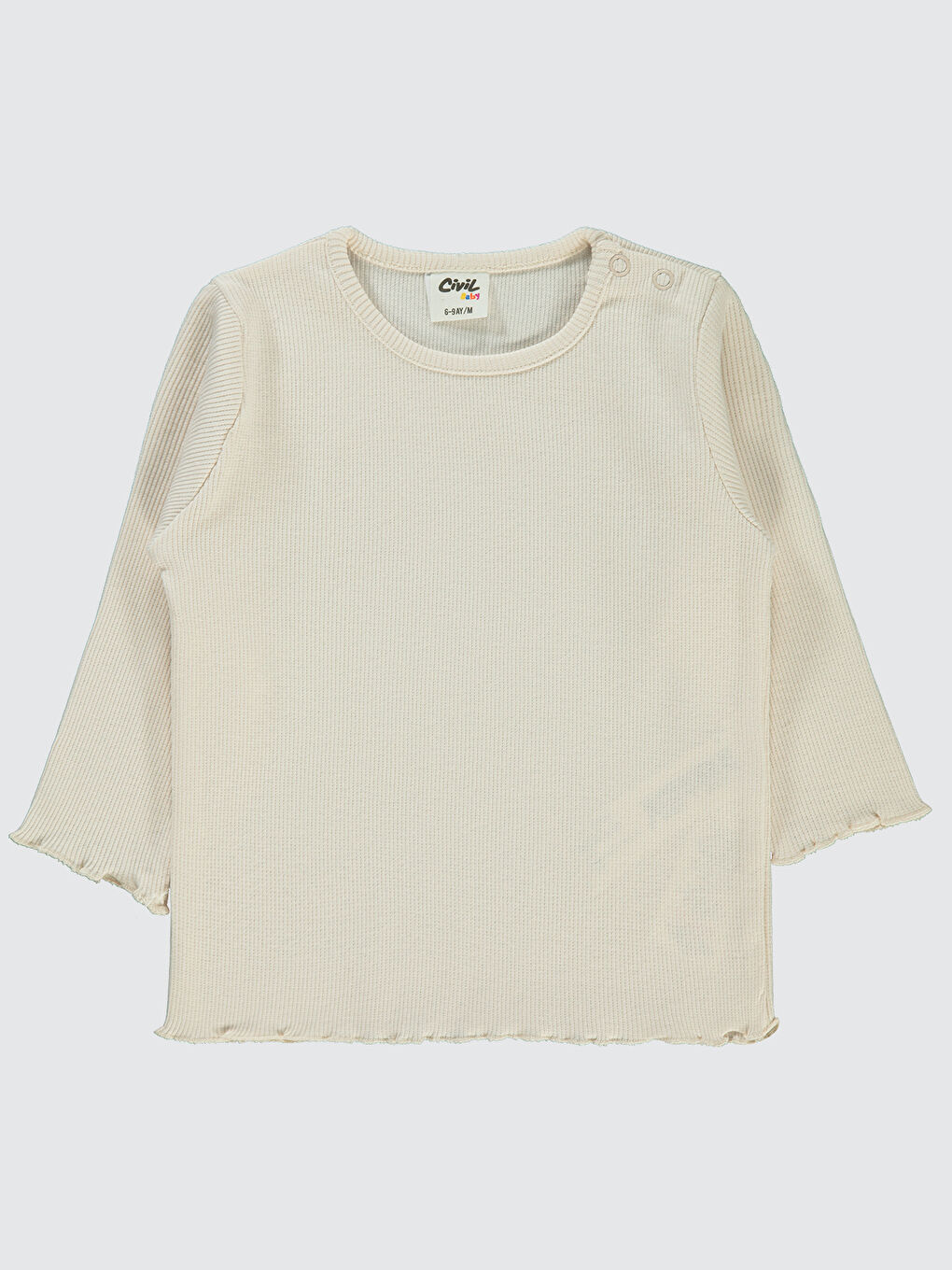 Bej Baby Kız Bebek Sweatshirt 6-18 Ay Fil Dişi