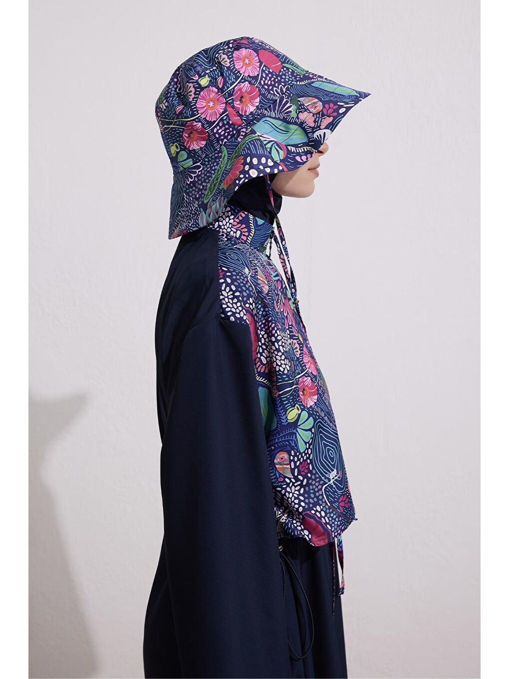 Lacivert Bağlanabilir Bucket Şapka Nora-3