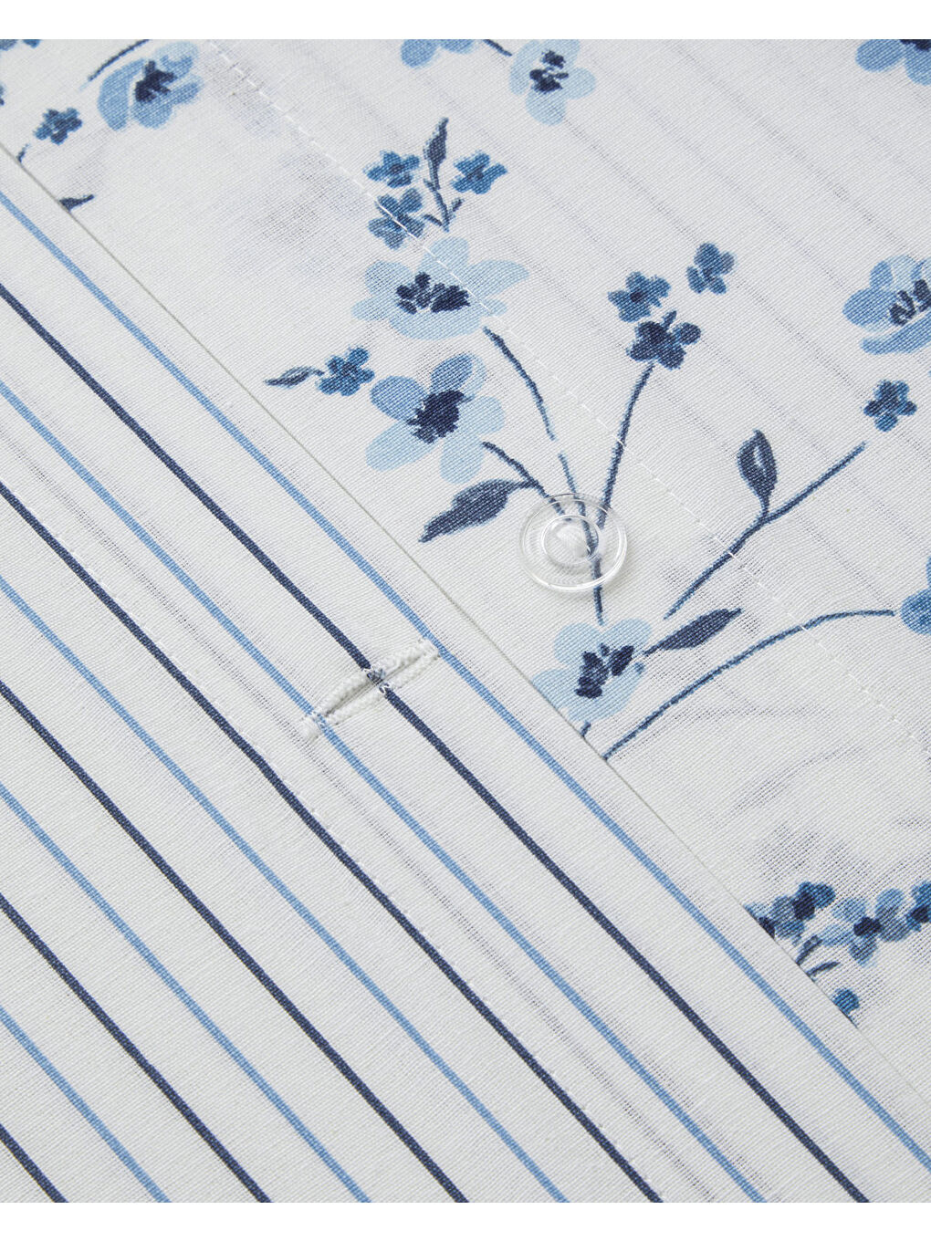 Fresh Ivy Kolay Ütülenir Çarşaflı Çift Kişilik Nevresim Takımı 200x220 cm Mavi-6