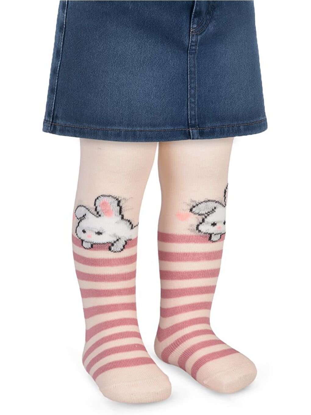 Baby Mini Bunny 6- Bebek Kız Külotlu Çorap - Bej 18 Ay