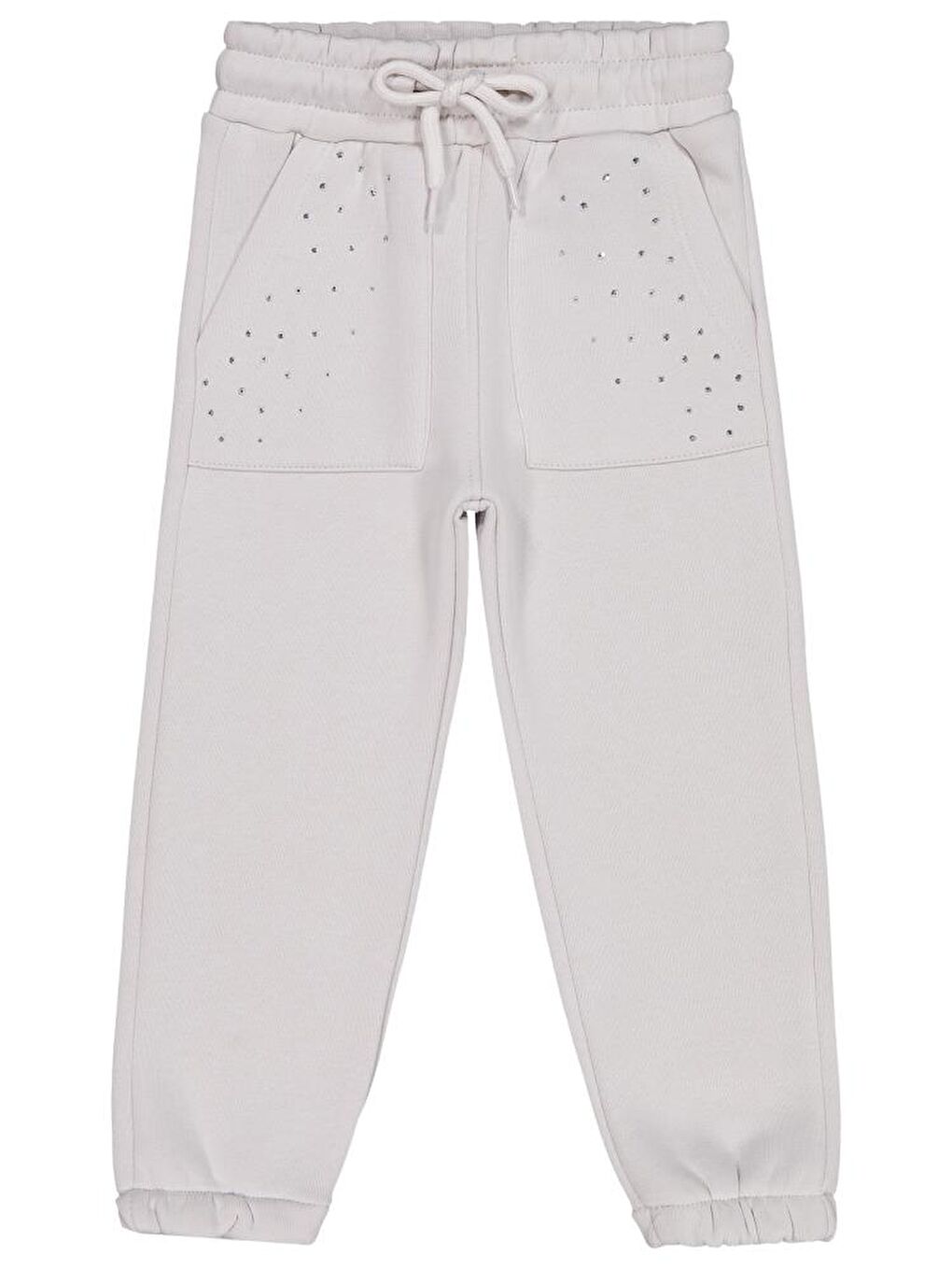 Girls Cepte Taş Baskılı 2-5 Yaş Eşofman Altı - Gri 4-5 Yaş