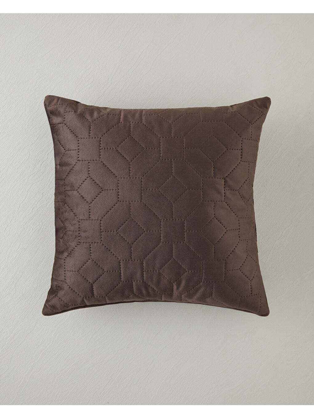 Geometric Kırlent 45x45 cm Kahverengi