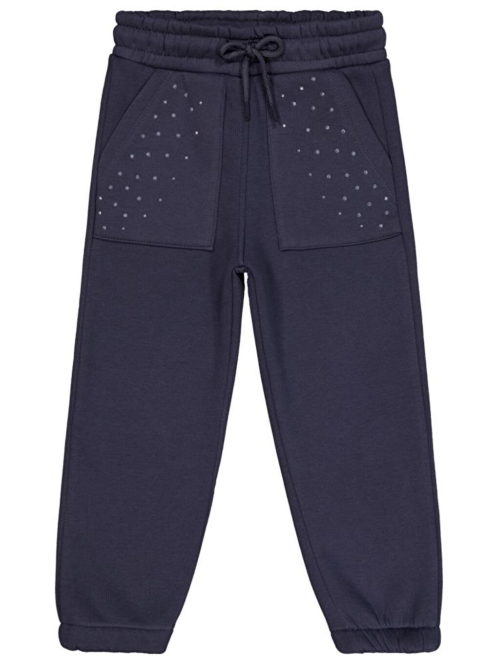 Antrasit Girls Cepte Taş Baskılı 2-5 Yaş Eşofman Altı - Gri 3-4 Yaş