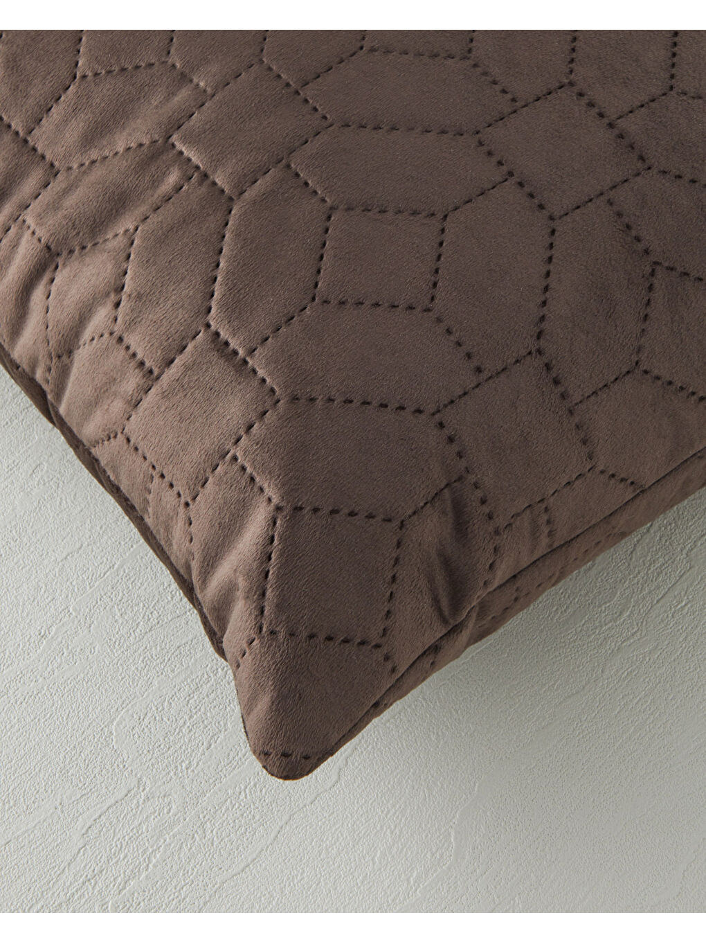 Geometric Kırlent 45x45 cm Kahverengi-2