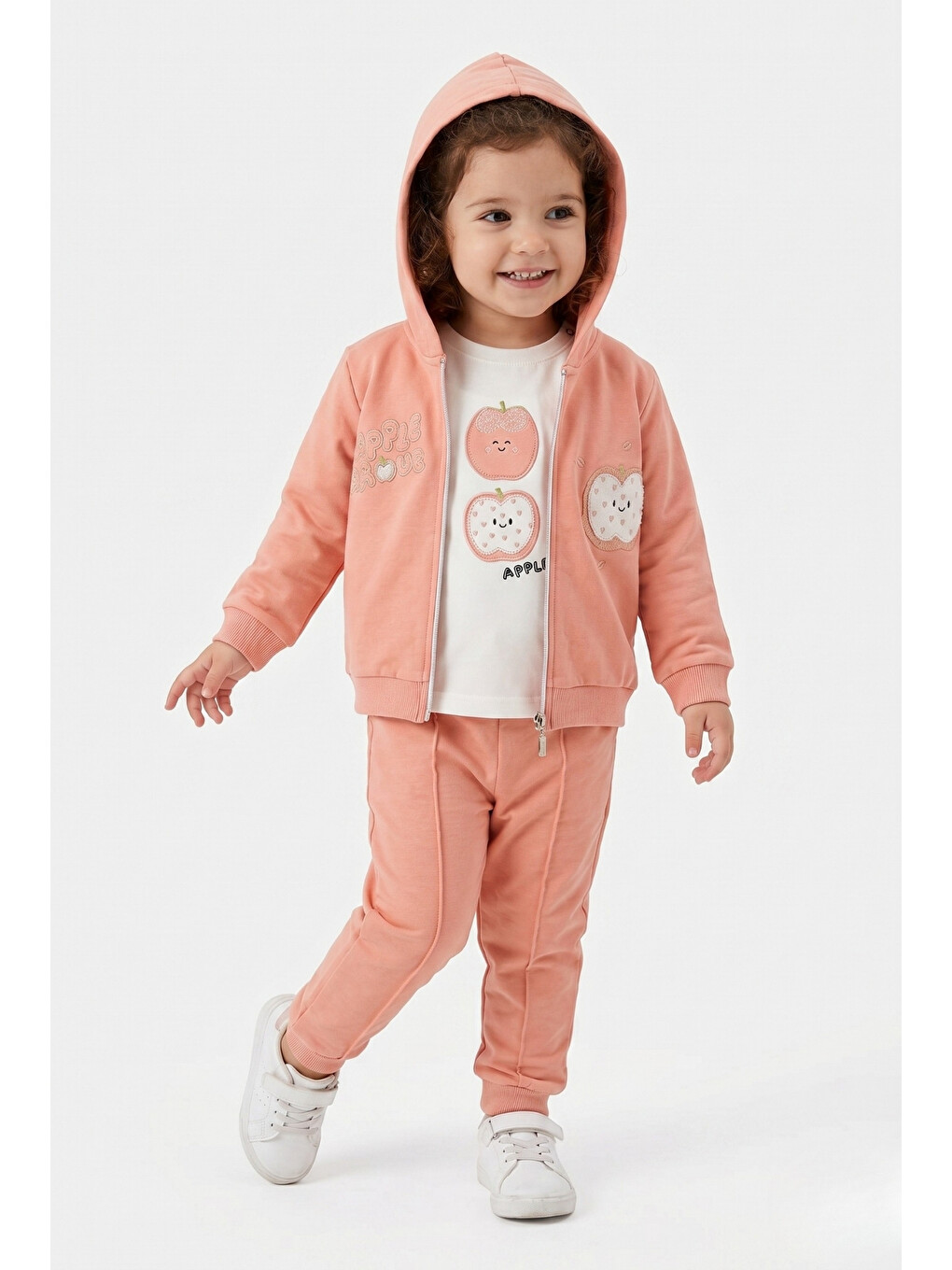 Pembe Kız Çocuk 3'lü Eşofman Takımı