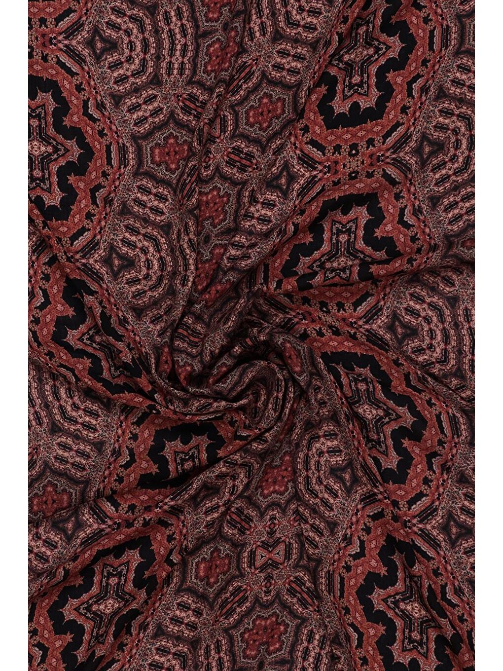 Kırmızı Deluxe Şal Asha Desenli-4