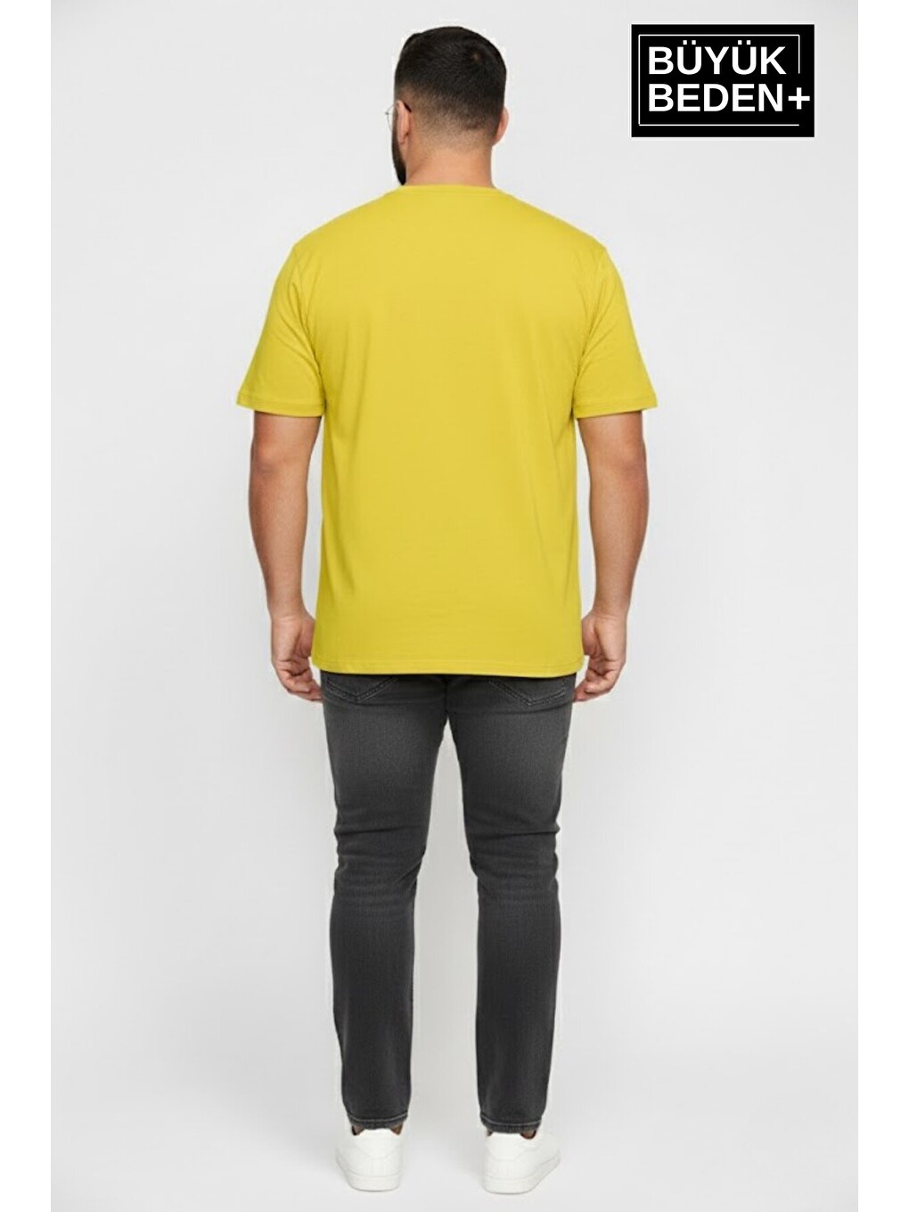 Sarı Erkek Büyük Beden Chef's Selection Baskılı 3xl-6xl Bisiklet Yaka Tshırt Spr26bts510-04-2