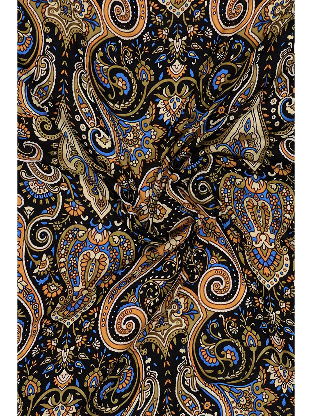 Siyah Deluxe Şal Priya Desenli-8