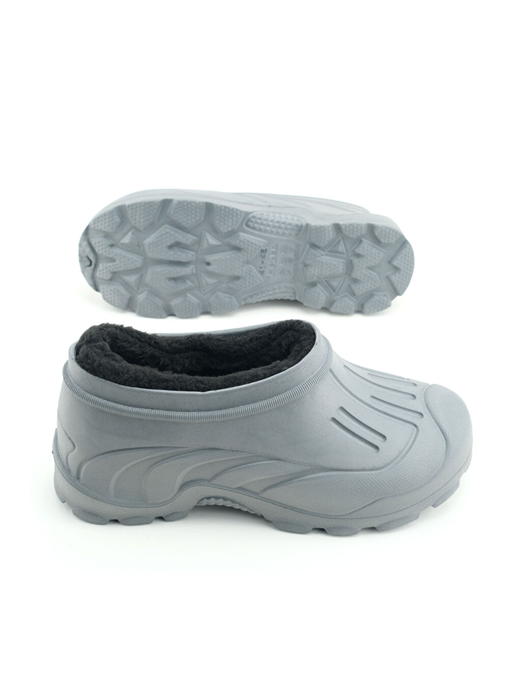 Gri Erkek Kışlık İçi Pelüşlü Çıkarılıabilir Rahat Taban Kısa Eva Kar Bot-6