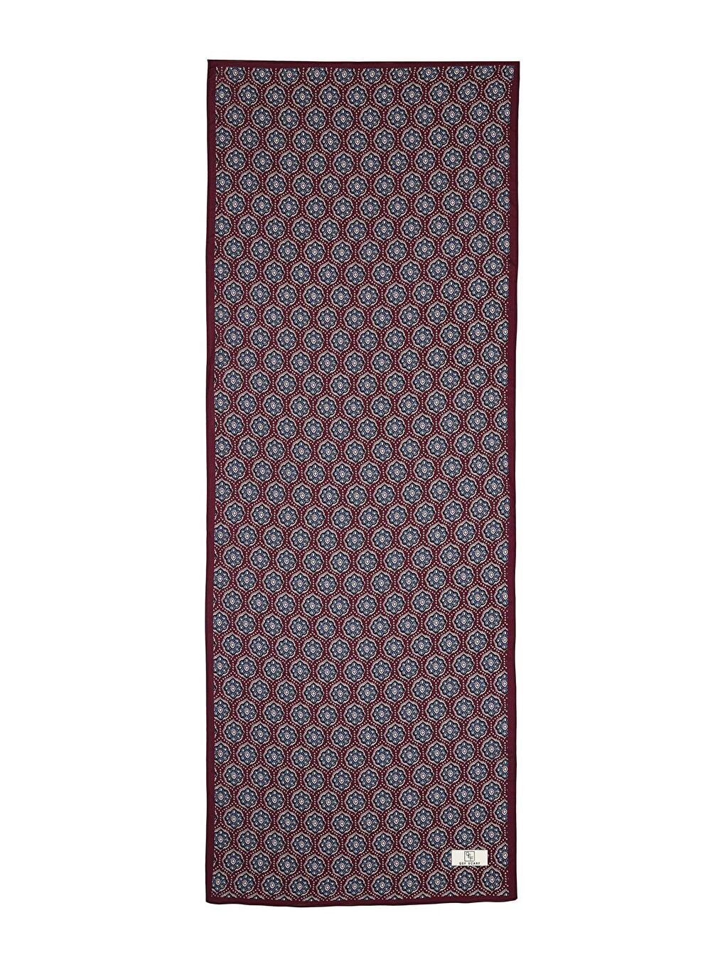 Bordo Daily Print Şal Ruby Desenli-8
