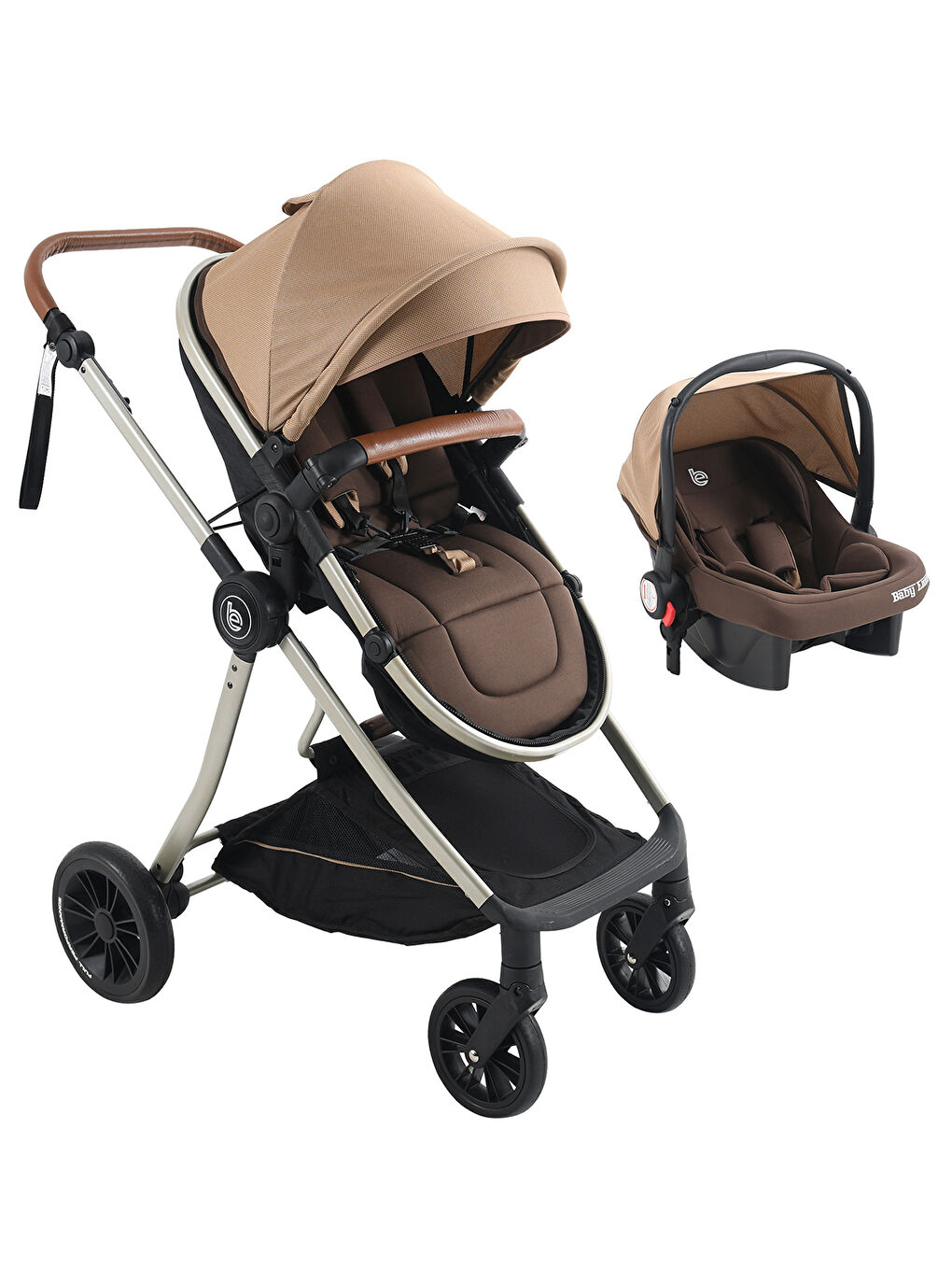 Long Travel Sistem Bebek Arabası Kahve