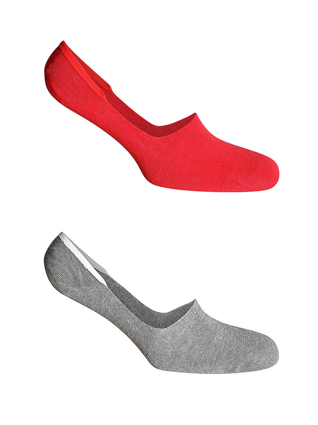 Kırmızı North Ice 2'li Babet Basic Çorap KIRMIZI-GRİ