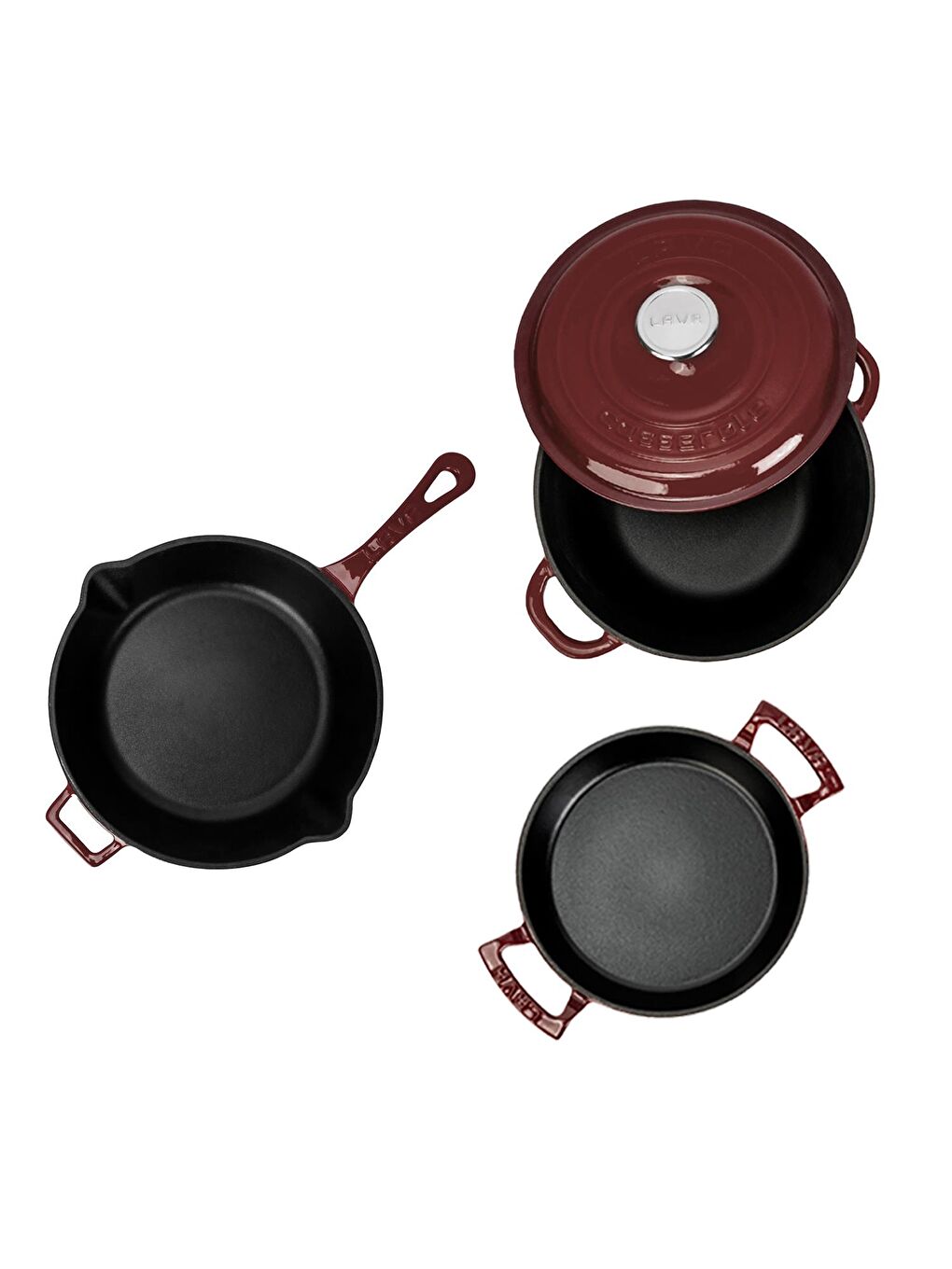 Bordo Döküm Set – Şıklıkta ve Lezzette Döküm Farkı-2