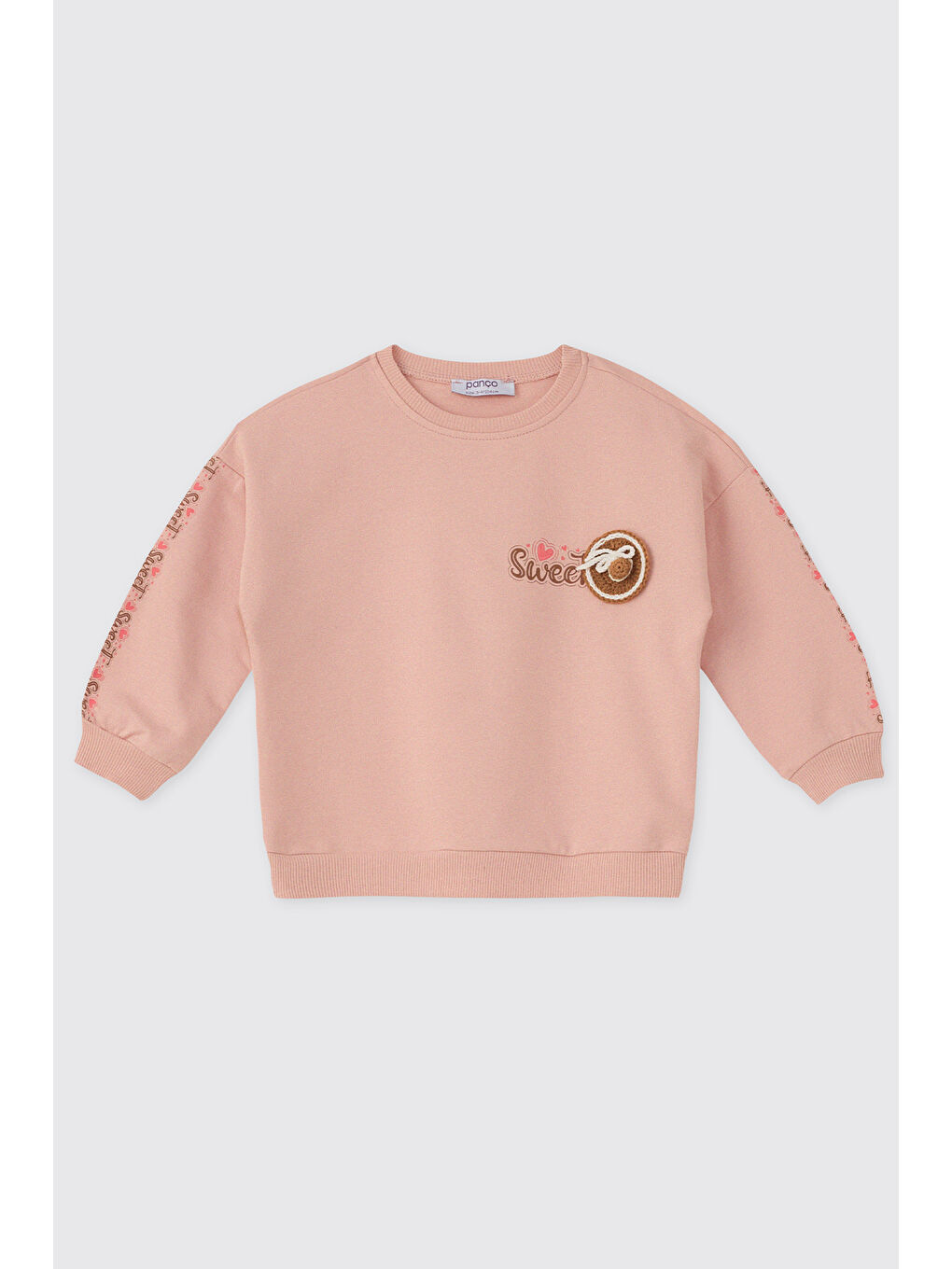 Pembe Kız Bebek Pudra Sweatshirt