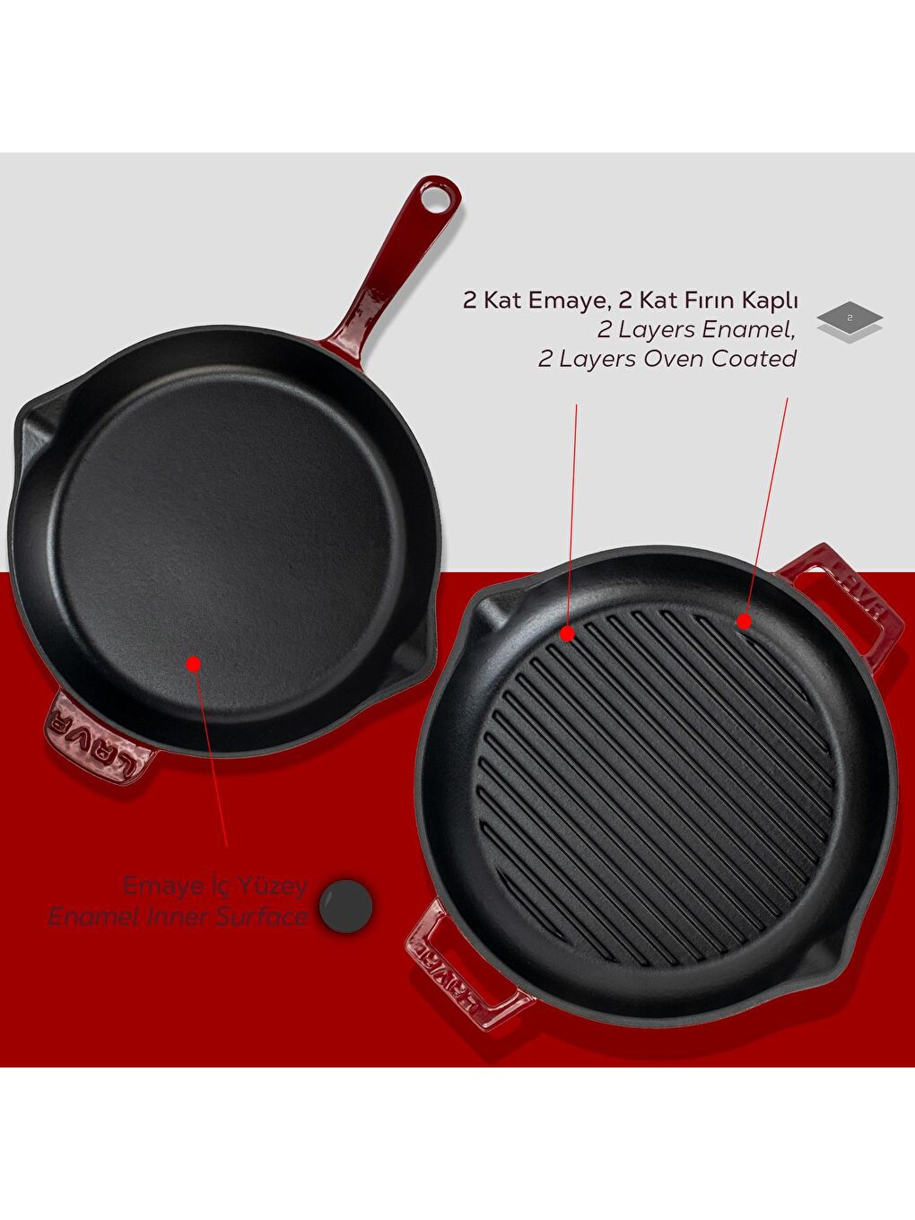 Bordo Serisi Kızartma & Izgara Seti – Profesyonel Lezzetler Evinde-3