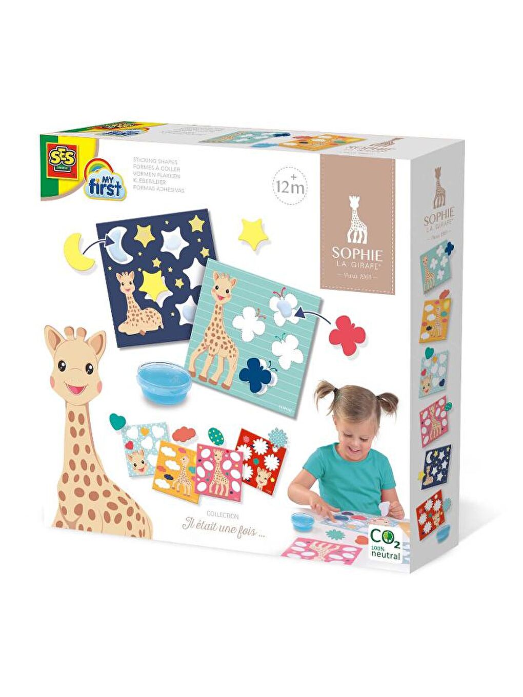 SES Creative Karışık Sophie La Girafe - Şekilleri Yapıştırma - 1