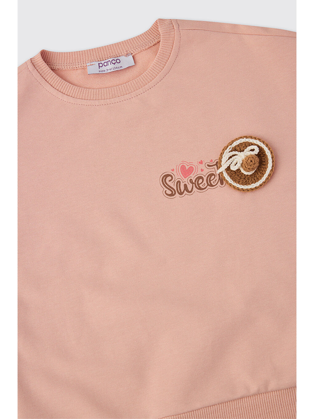 Pembe Kız Bebek Pudra Sweatshirt-2