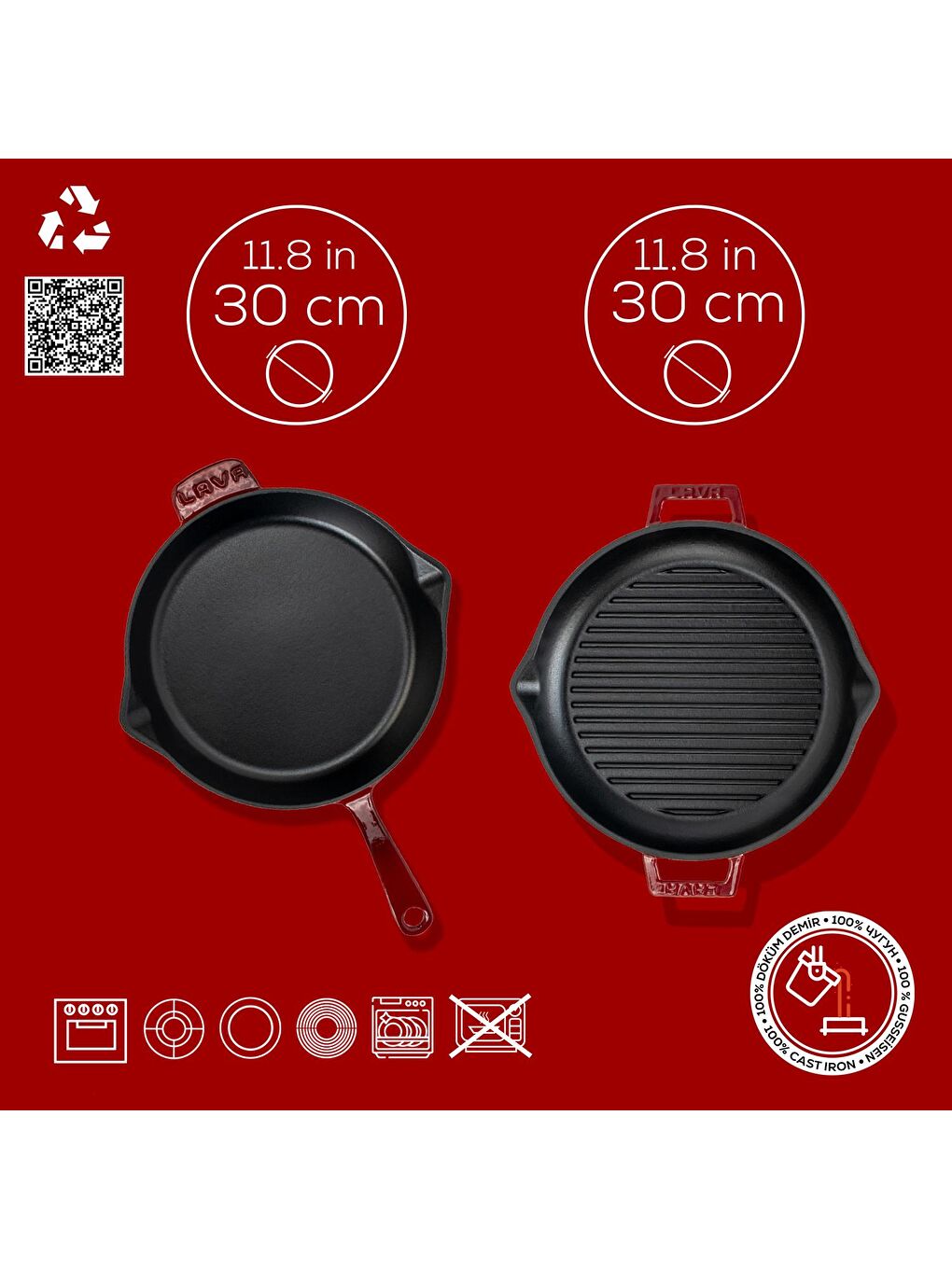 Bordo Serisi Kızartma & Izgara Seti – Profesyonel Lezzetler Evinde-4