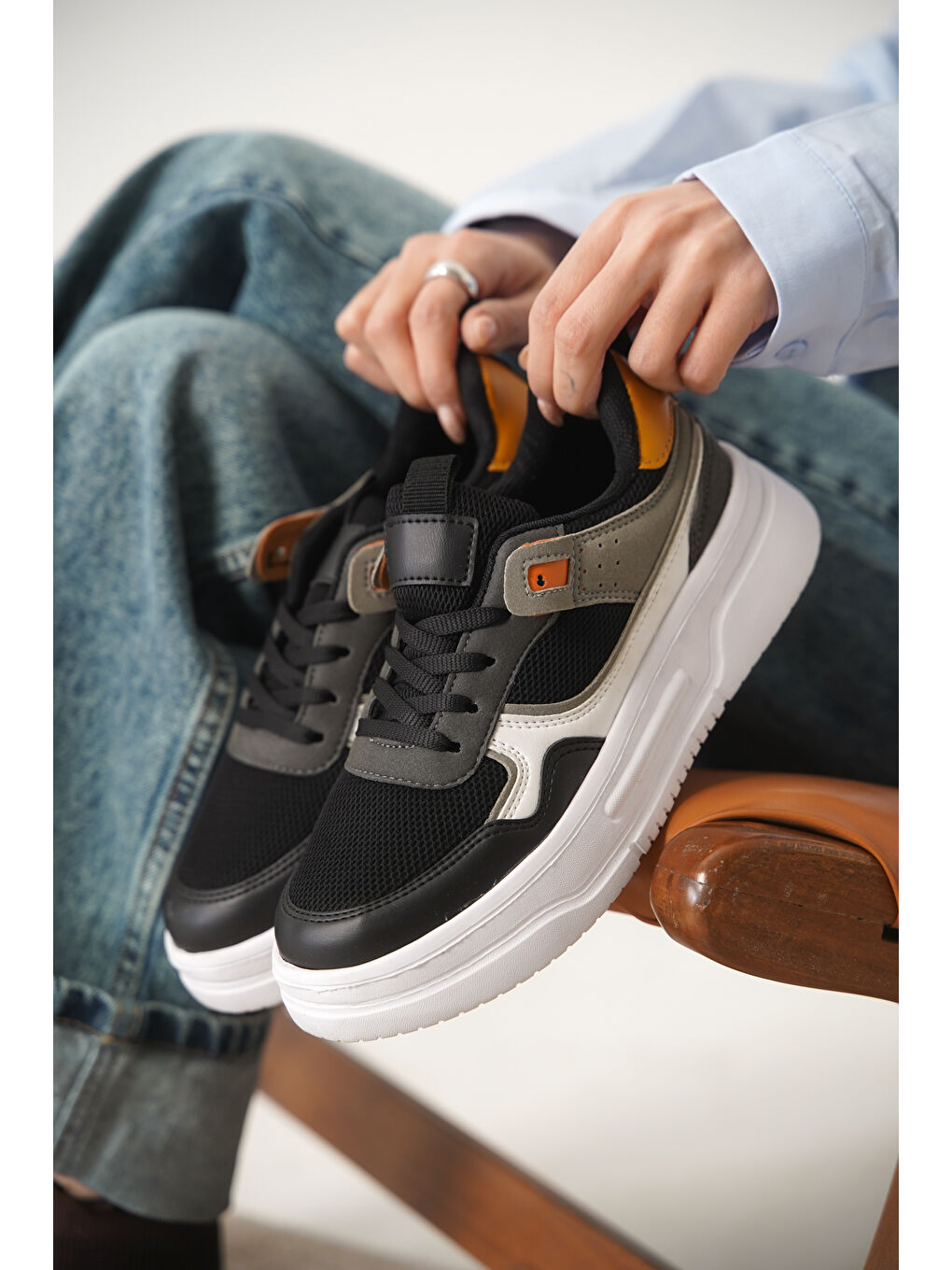 Daxtors Siyah D2451 Günlük Ortopedik Kadın Sneaker Spor Ayakkabı - 2