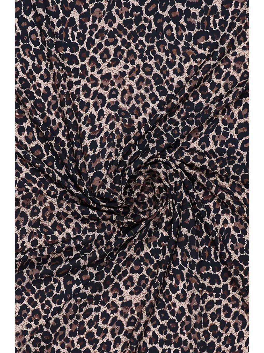 Kahverengi Daily Print Şal Leopard Desenli-4