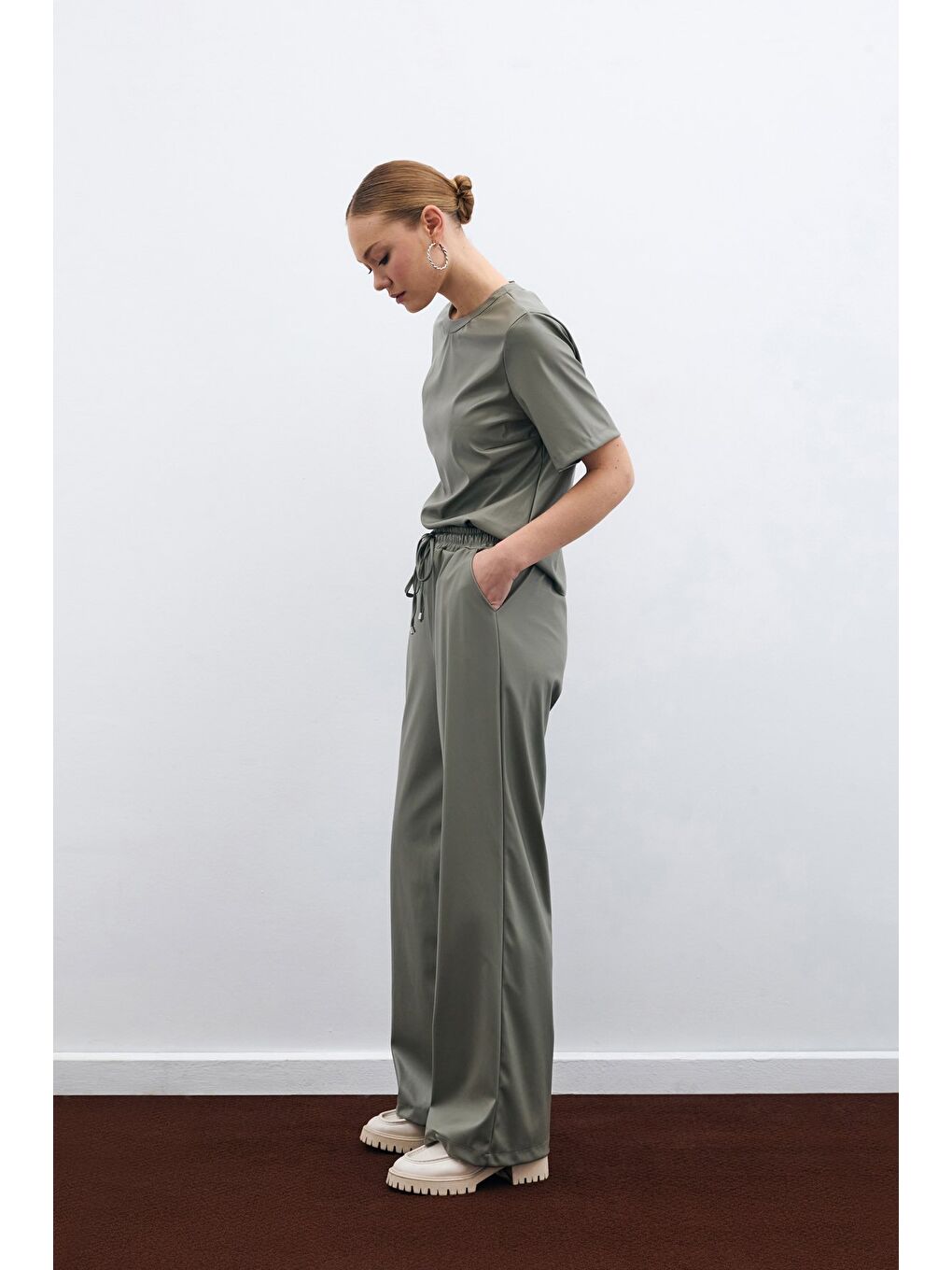 Salaş Deri Pantolon - Çağla Yeşili-1