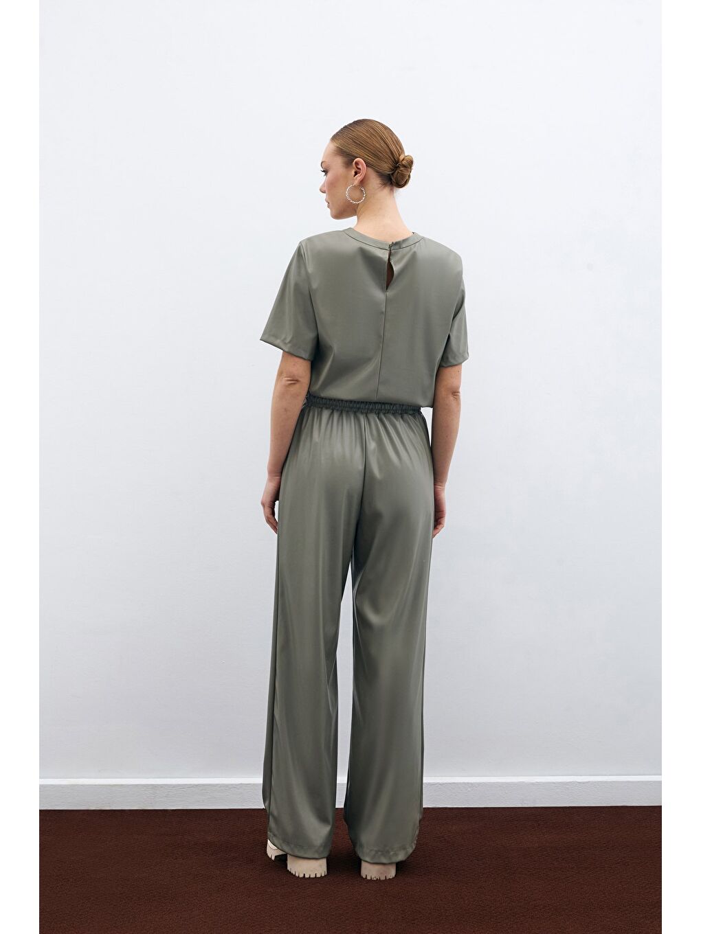 Salaş Deri Pantolon - Çağla Yeşili-4