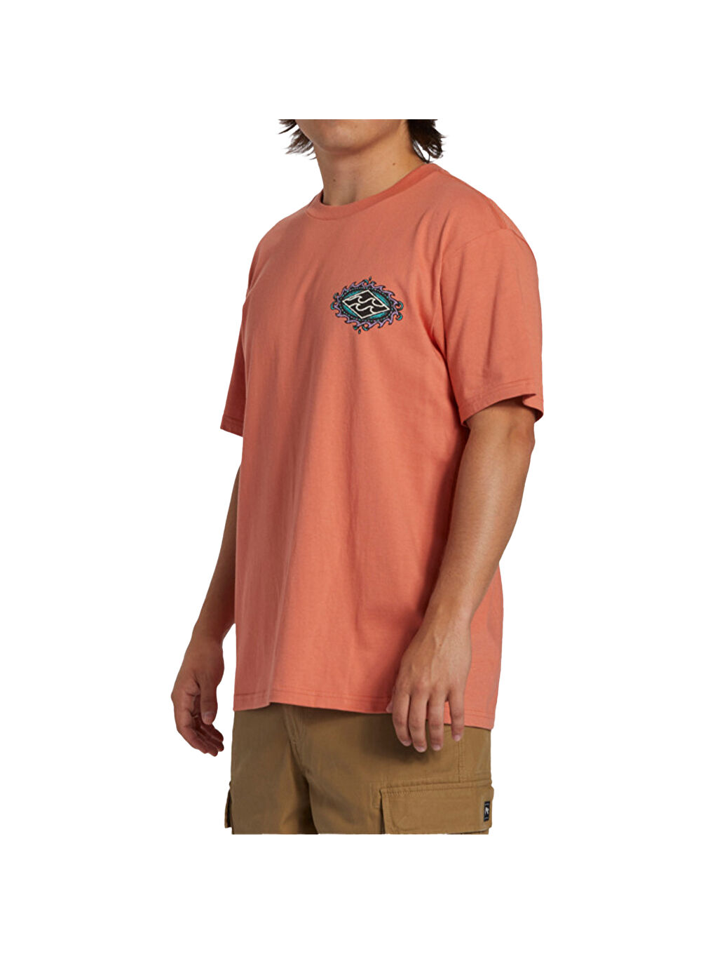 Crayon Wave Erkek Pembe Tişört-2