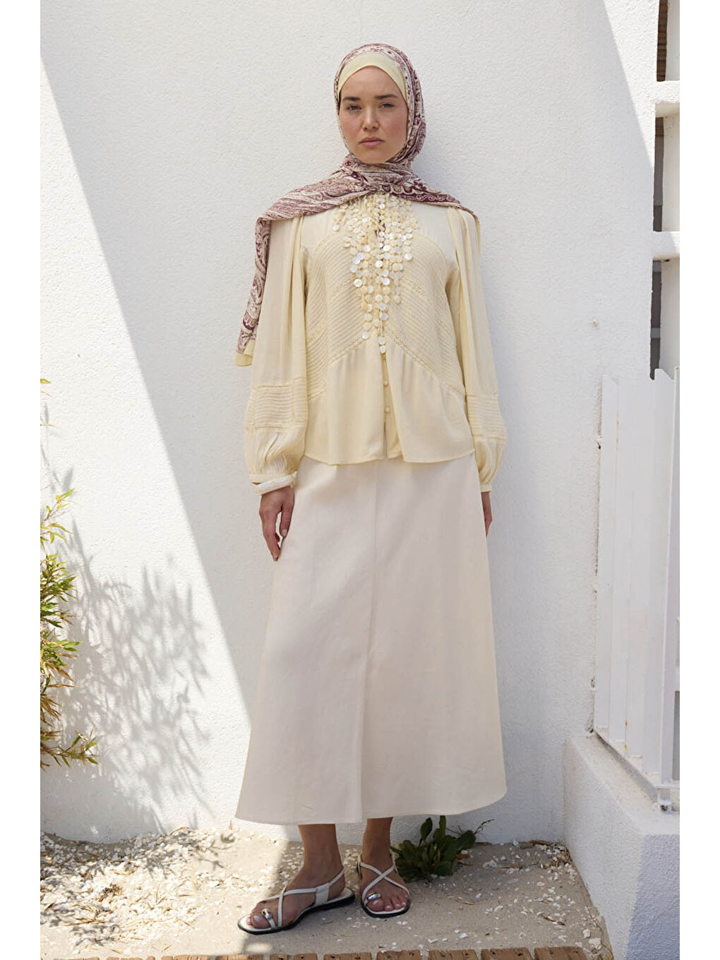 Sarı Deluxe Summer Şal Noa Butter Yellow-1