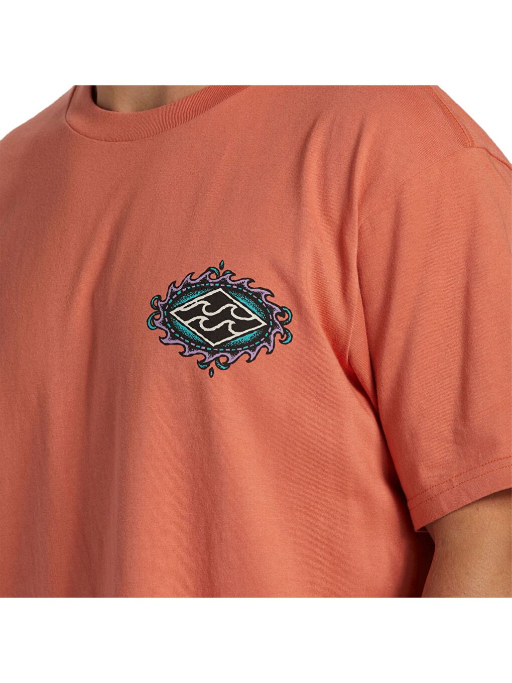 Crayon Wave Erkek Pembe Tişört-4