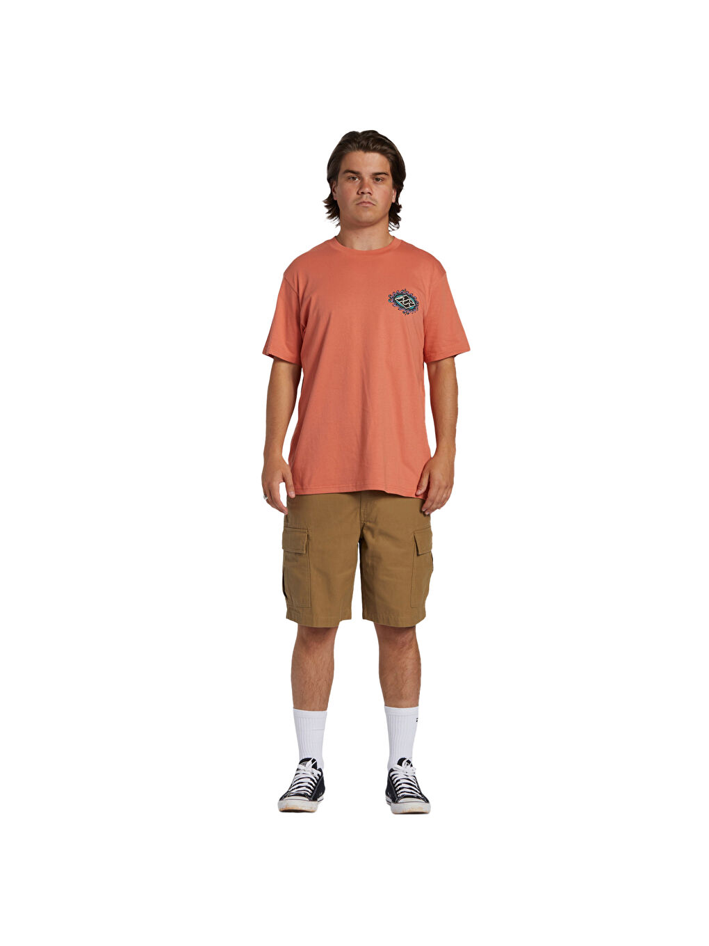 Crayon Wave Erkek Pembe Tişört-5